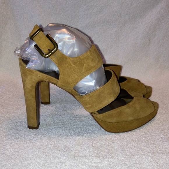 J. Crew suede Collins heels NEED CLEANING - Picture 1 of 6